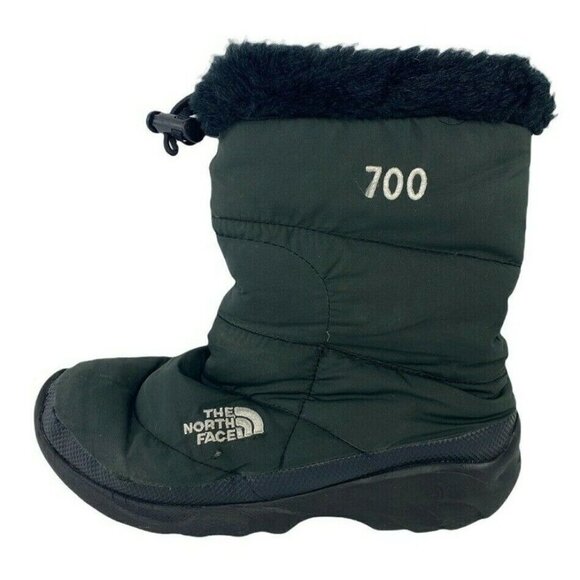The North Face Womens 6 Gray Black 700 Goose Down Insulated Winter Snow Boots - Picture 2 of 7